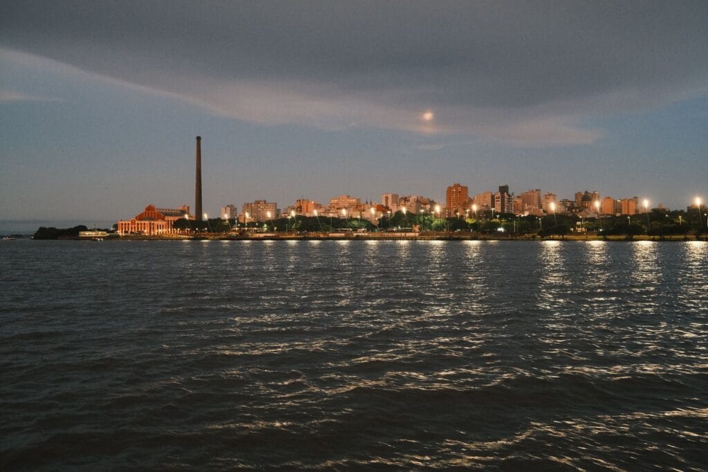 Asunción Paraguay evening illuminated cityscape