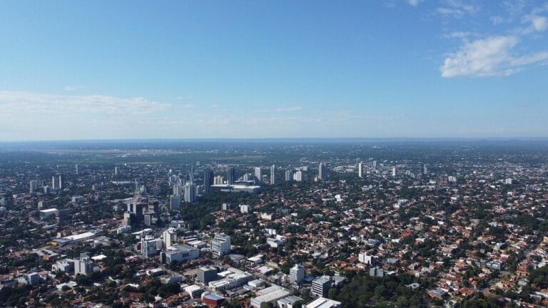 Aerial view of Asunción, Paraguay